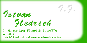 istvan fledrich business card